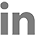 white linkedin logo icon