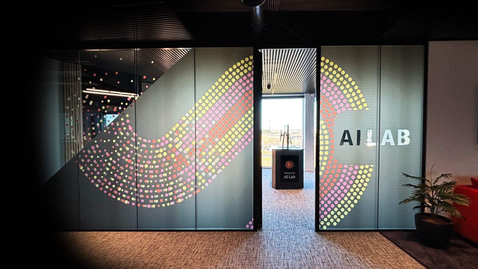 Ai Lab presentation wall