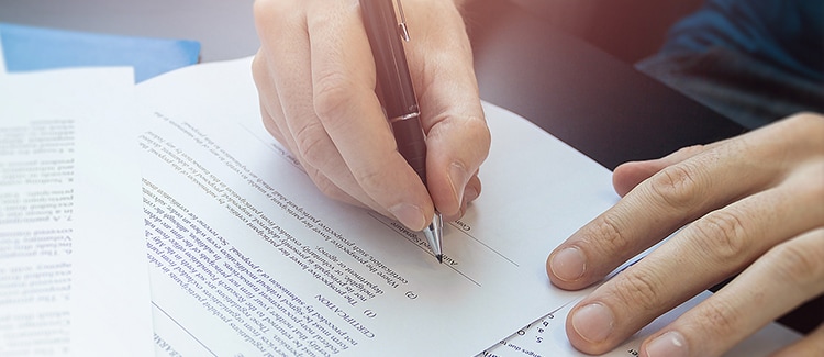 Contract between PwC and the Client that is being signed